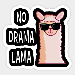 No Drama Lama Funny Gift Sticker